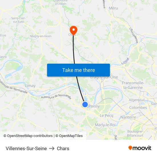 Villennes-Sur-Seine to Chars map