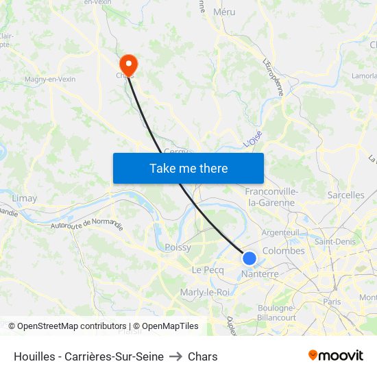 Houilles - Carrières-Sur-Seine to Chars map