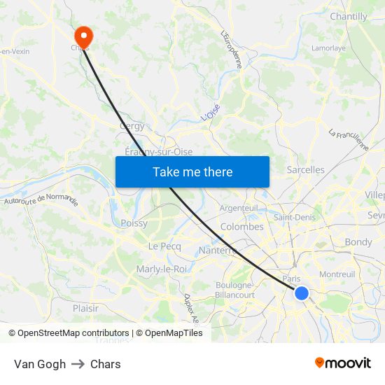 Van Gogh to Chars map