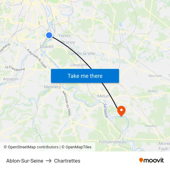Ablon-Sur-Seine to Chartrettes map