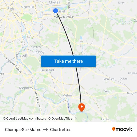 Champs-Sur-Marne to Chartrettes map