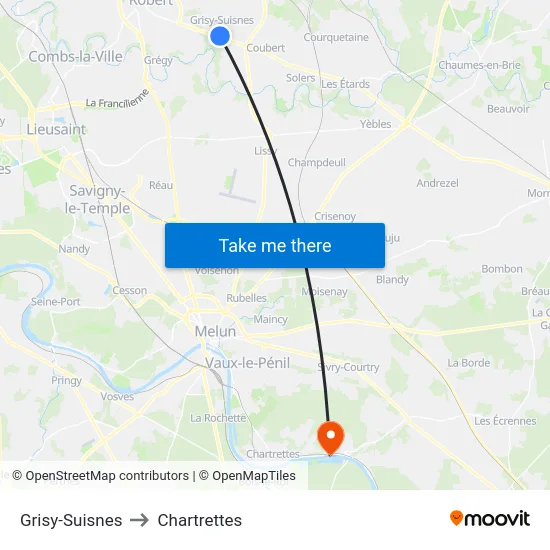 Grisy-Suisnes to Chartrettes map