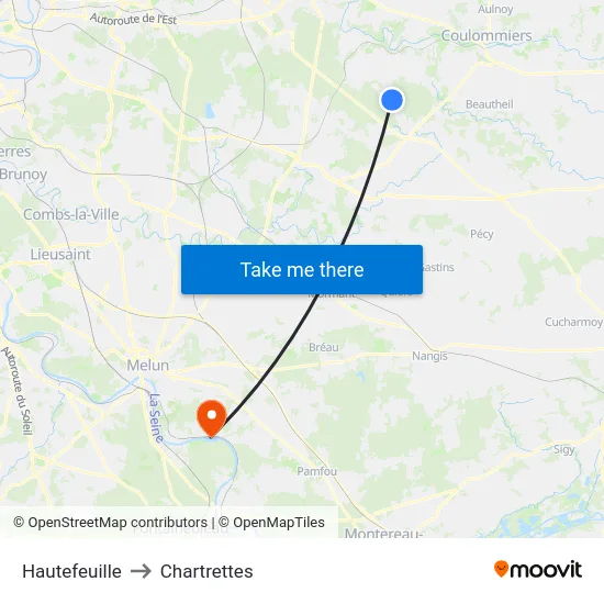 Hautefeuille to Chartrettes map