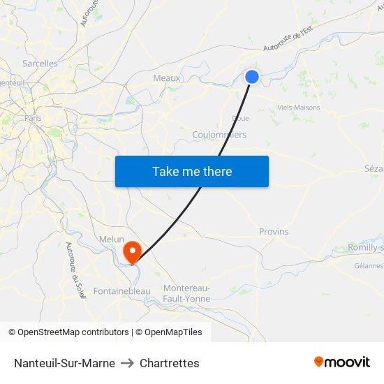 Nanteuil-Sur-Marne to Chartrettes map
