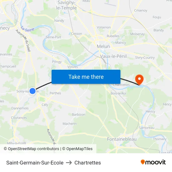 Saint-Germain-Sur-Ecole to Chartrettes map