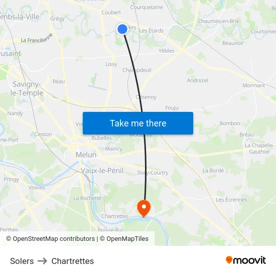 Solers to Chartrettes map