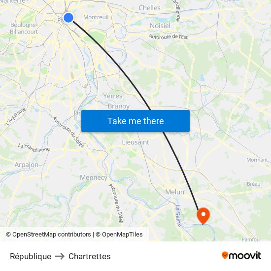 République to Chartrettes map