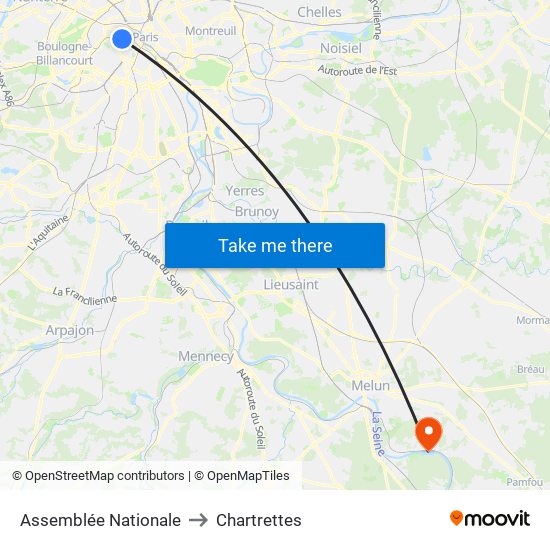 Assemblée Nationale to Chartrettes map