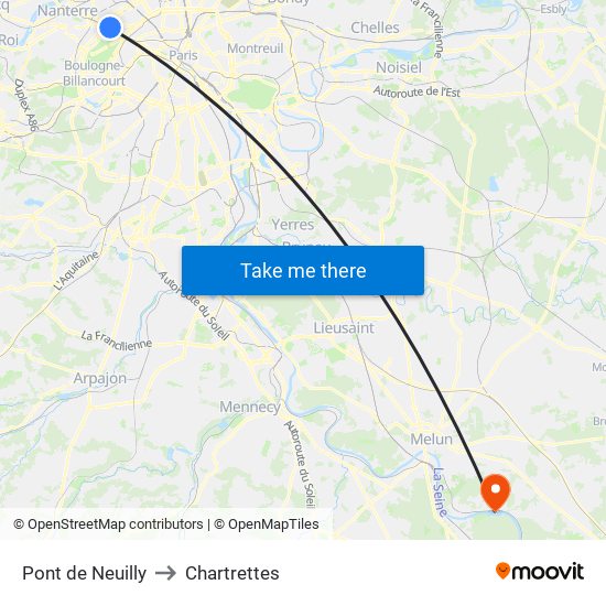 Pont de Neuilly to Chartrettes map