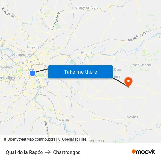 Quai de la Rapée to Chartronges map