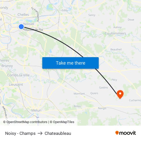 Noisy - Champs to Chateaubleau map