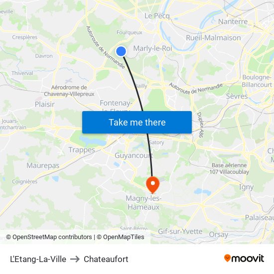 L'Etang-La-Ville to Chateaufort map