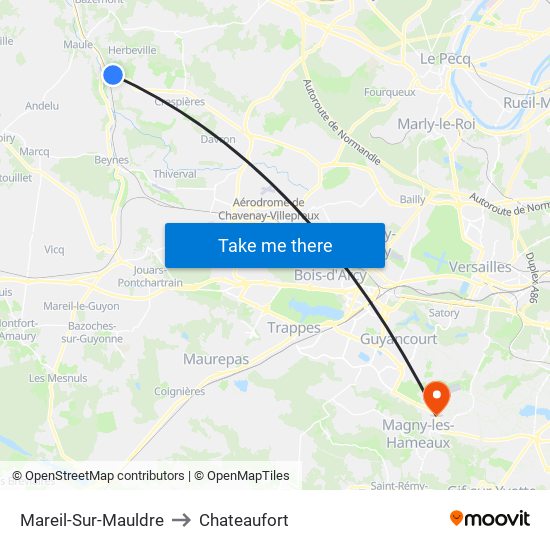 Mareil-Sur-Mauldre to Chateaufort map