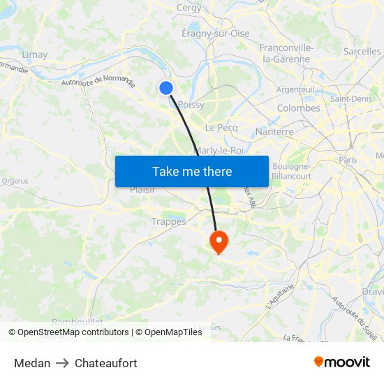 Medan to Chateaufort map