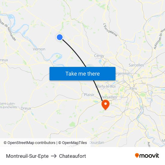 Montreuil-Sur-Epte to Chateaufort map