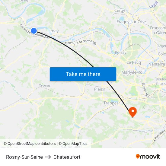 Rosny-Sur-Seine to Chateaufort map