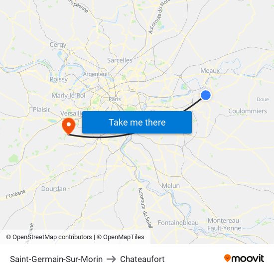 Saint-Germain-Sur-Morin to Chateaufort map