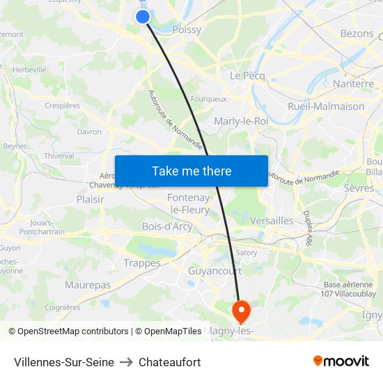 Villennes-Sur-Seine to Chateaufort map
