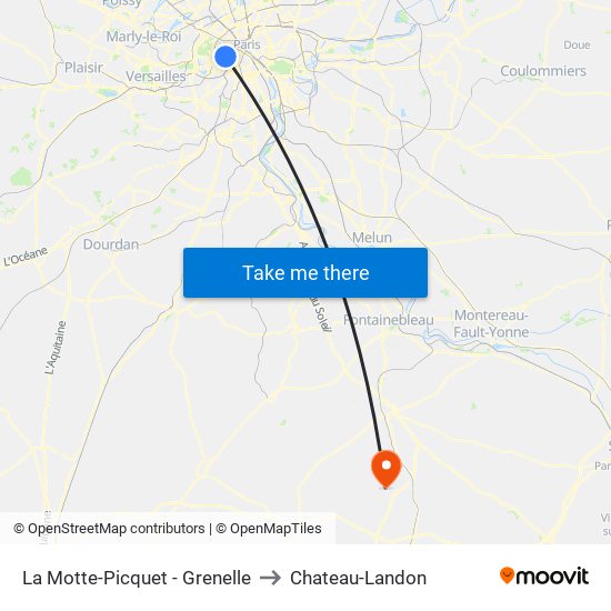 La Motte-Picquet - Grenelle to Chateau-Landon map