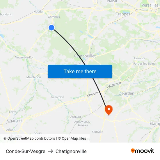 Conde-Sur-Vesgre to Chatignonville map