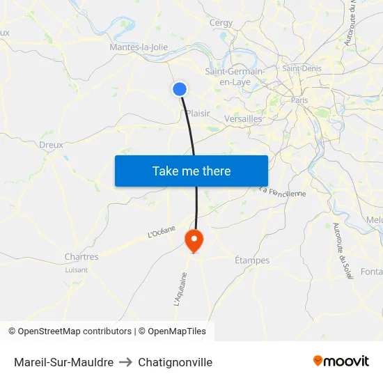 Mareil-Sur-Mauldre to Chatignonville map