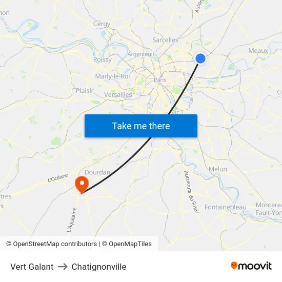 Vert Galant to Chatignonville map