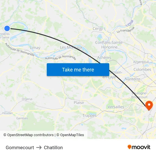 Gommecourt to Chatillon map