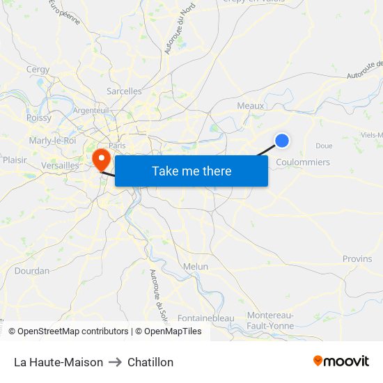 La Haute-Maison to Chatillon map