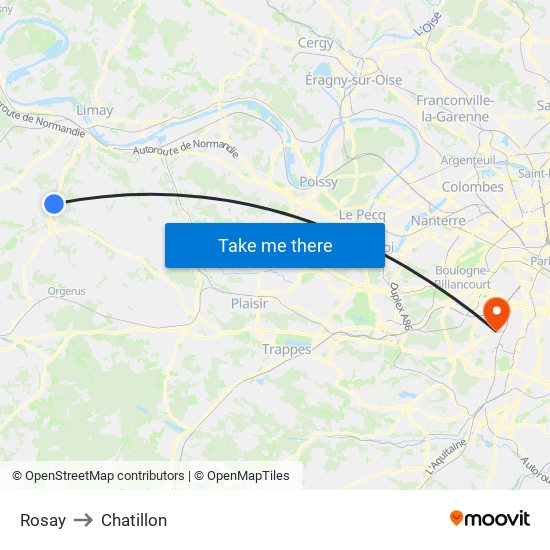 Rosay to Chatillon map