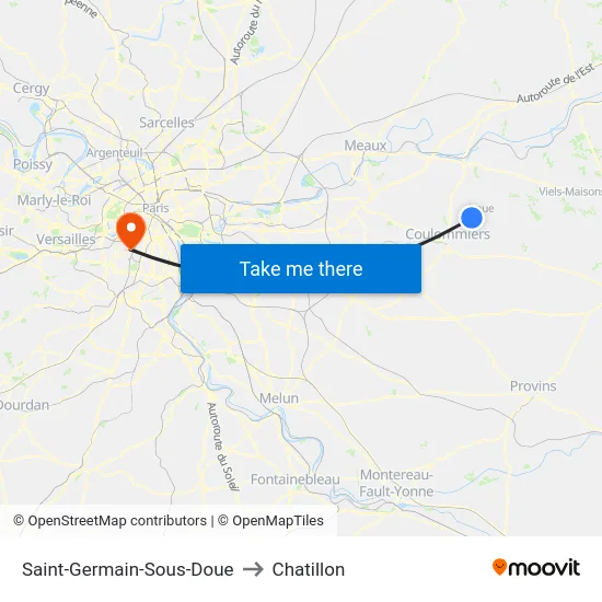 Saint-Germain-Sous-Doue to Chatillon map