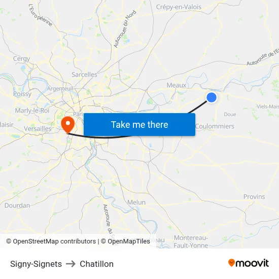 Signy-Signets to Chatillon map