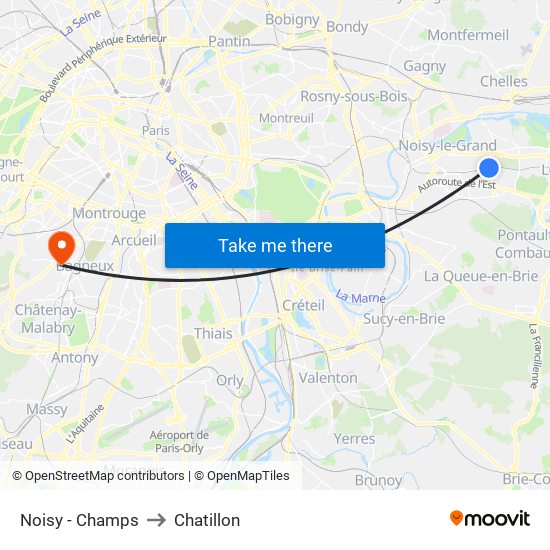 Noisy - Champs to Chatillon map