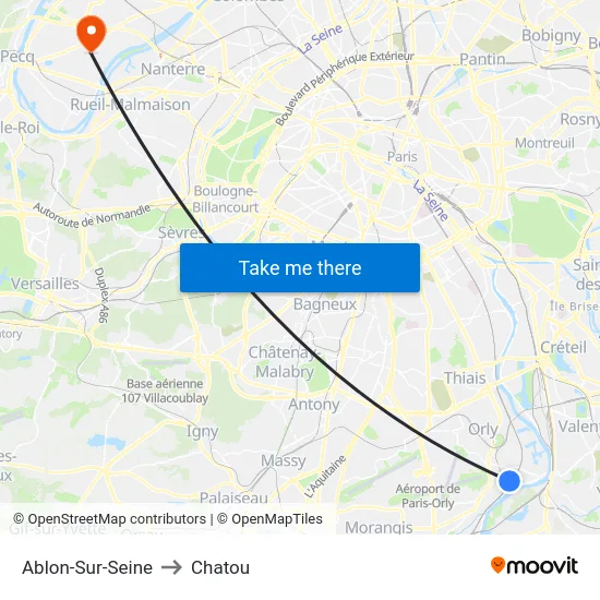 Ablon-Sur-Seine to Chatou map