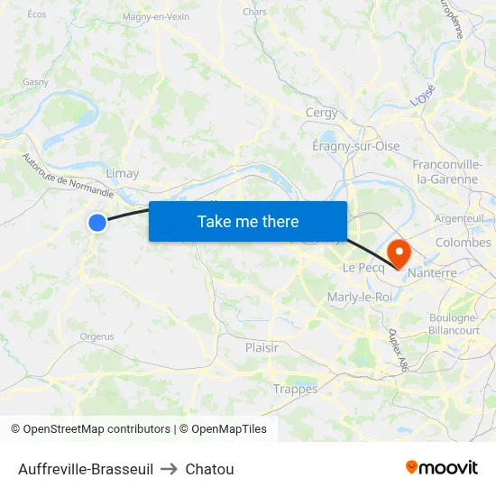 Auffreville-Brasseuil to Chatou map