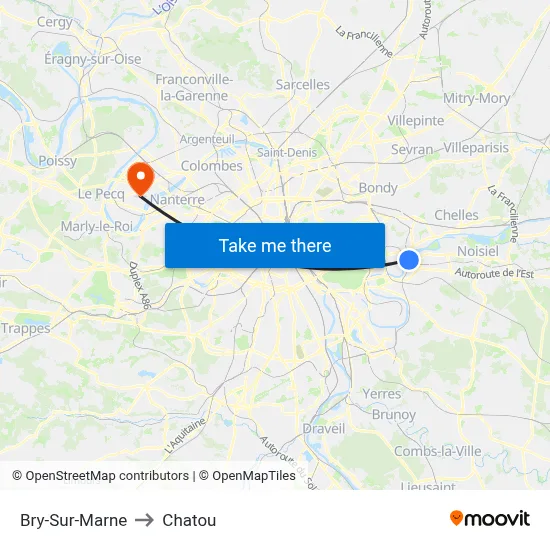 Bry-Sur-Marne to Chatou map