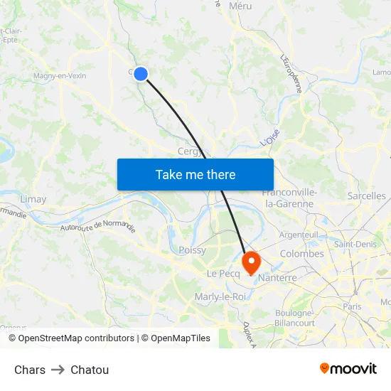 Chars to Chatou map