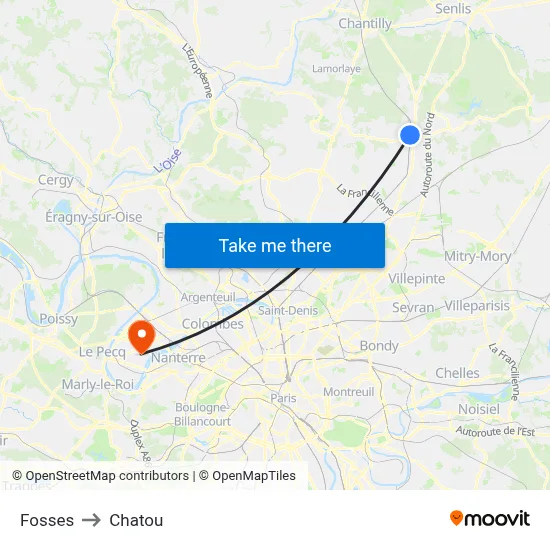 Fosses to Chatou map