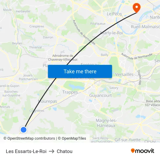 Les Essarts-Le-Roi to Chatou map