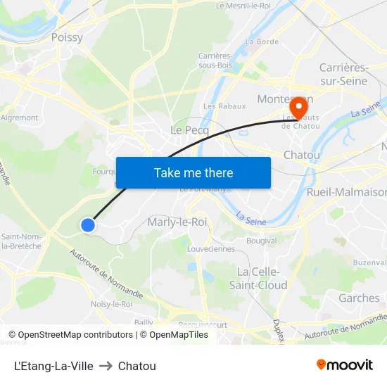 L'Etang-La-Ville to Chatou map