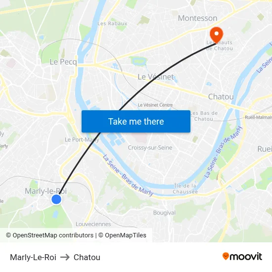 Marly-Le-Roi to Chatou map