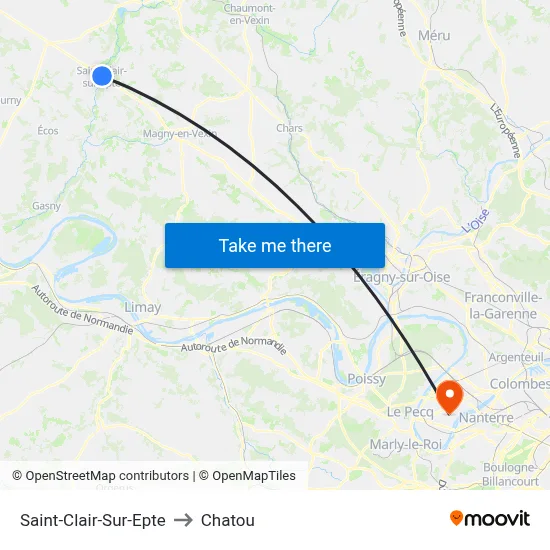 Saint-Clair-Sur-Epte to Chatou map