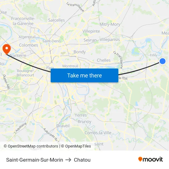 Saint-Germain-Sur-Morin to Chatou map