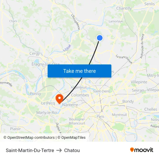 Saint-Martin-Du-Tertre to Chatou map