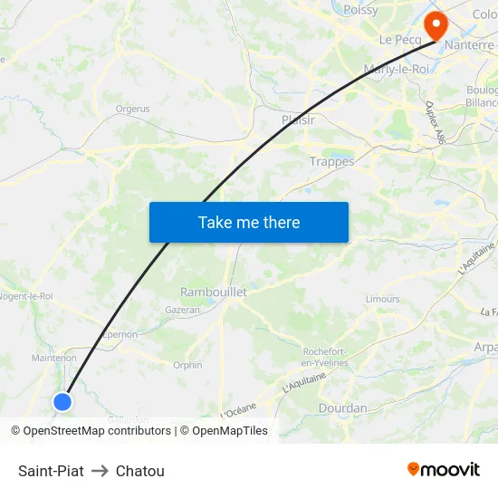 Saint-Piat to Chatou map