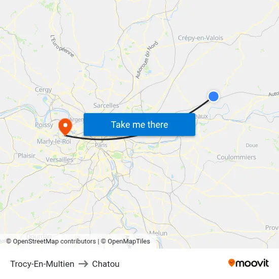 Trocy-En-Multien to Chatou map