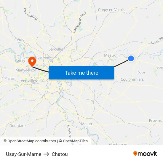 Ussy-Sur-Marne to Chatou map