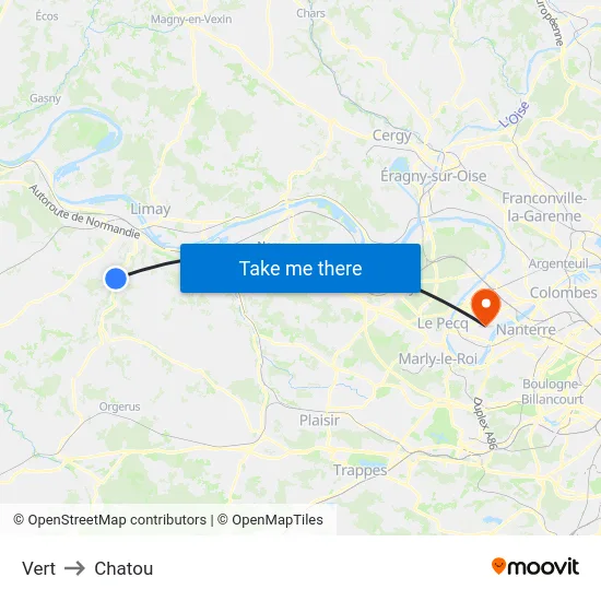 Vert to Chatou map