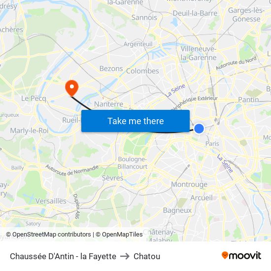 Chaussée D'Antin - la Fayette to Chatou map