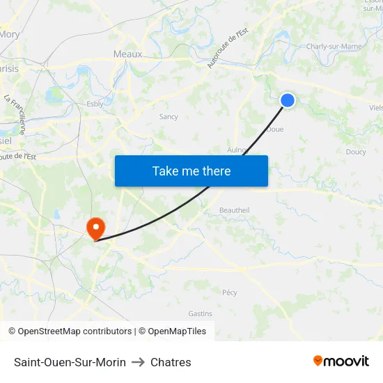 Saint-Ouen-Sur-Morin to Chatres map