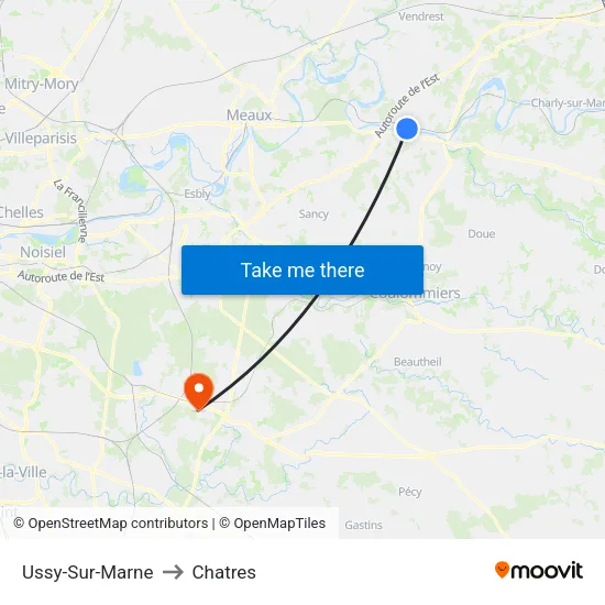 Ussy-Sur-Marne to Chatres map